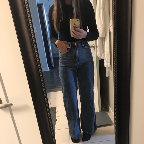 H&M Denim - H&M Wide Leg Super High Waist Denim Size 2